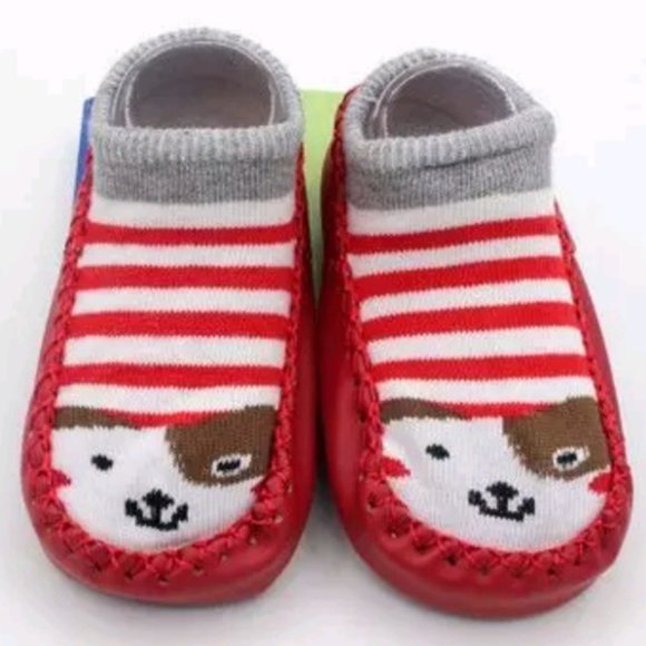 Baby Shoes Socks Animal Infant Sock Shoe Green New - Picture 3 of 16